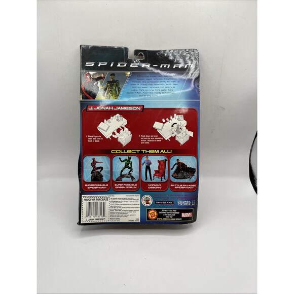 J Jonah Jameson Spider-Man 1 Movie Action Figure New 2001 Toybiz Marvel ASIS BOX - Picture 3 of 8